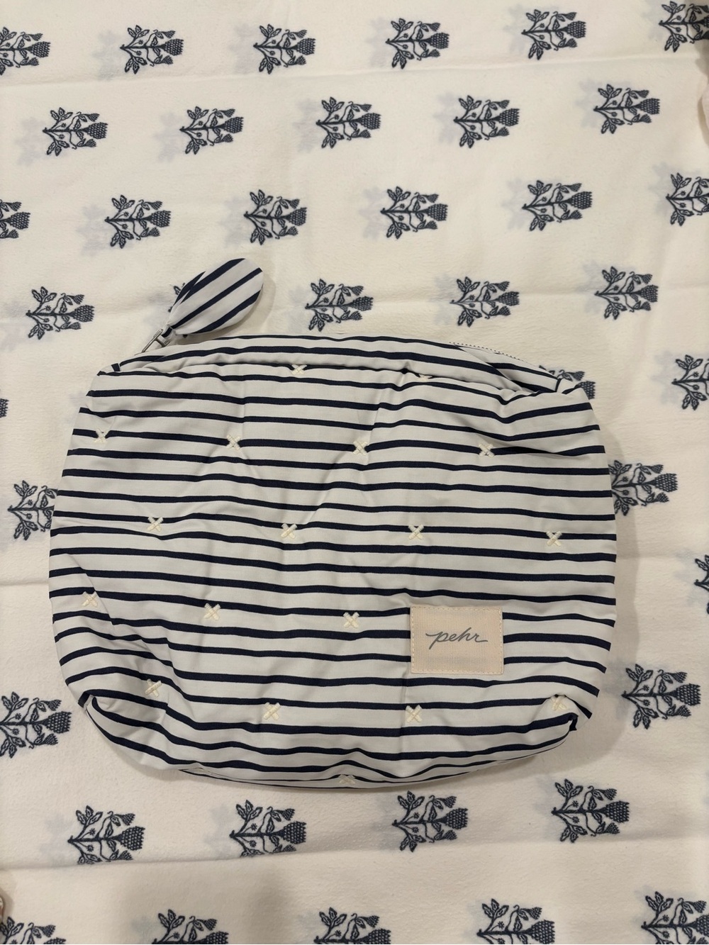 Pehr On The Go Navy Stripe Travel Pouch